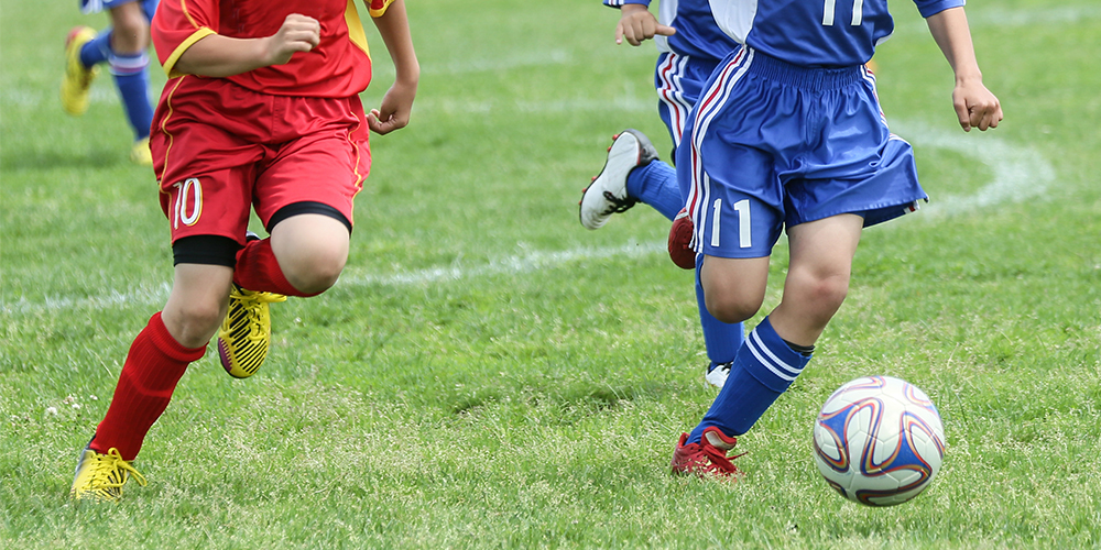 サッカー教室の子供たち