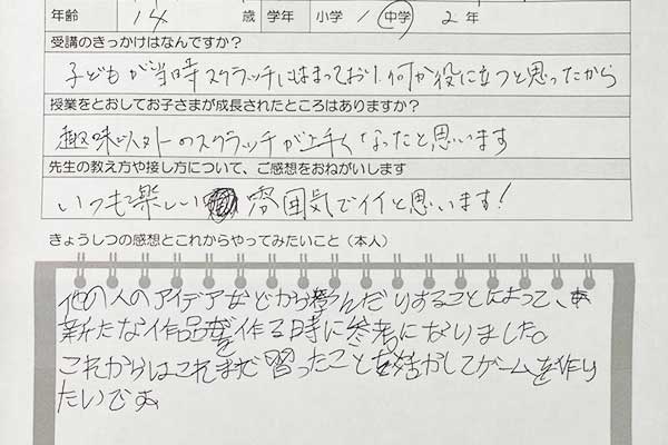 三鷹市 中学2年生男子 保護者アンケート