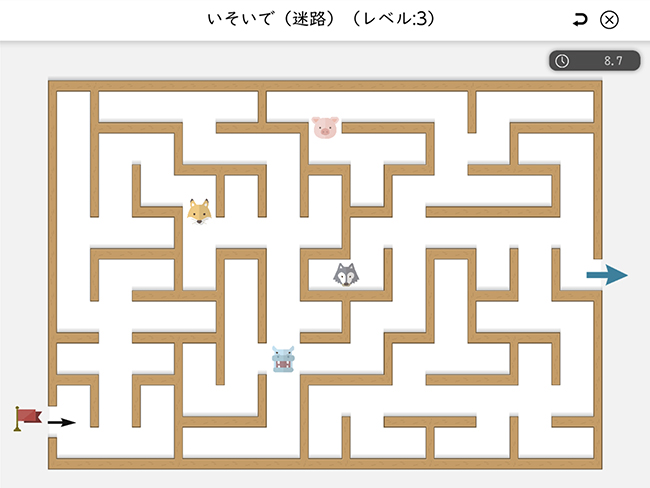速読トレーニング画面のキャプチャ