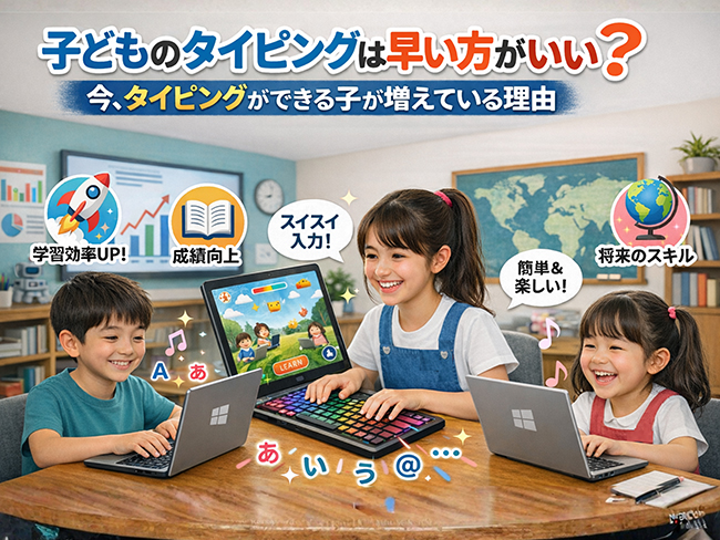 子どものタイピングは早い方がいい？今、タイピングができる子が増えている理由
