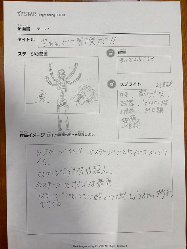 受講生の企画書