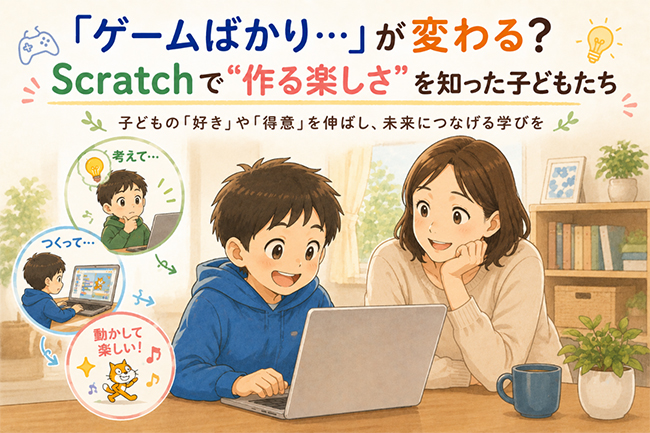 「ゲームばかり…」が変わる?Scratchで