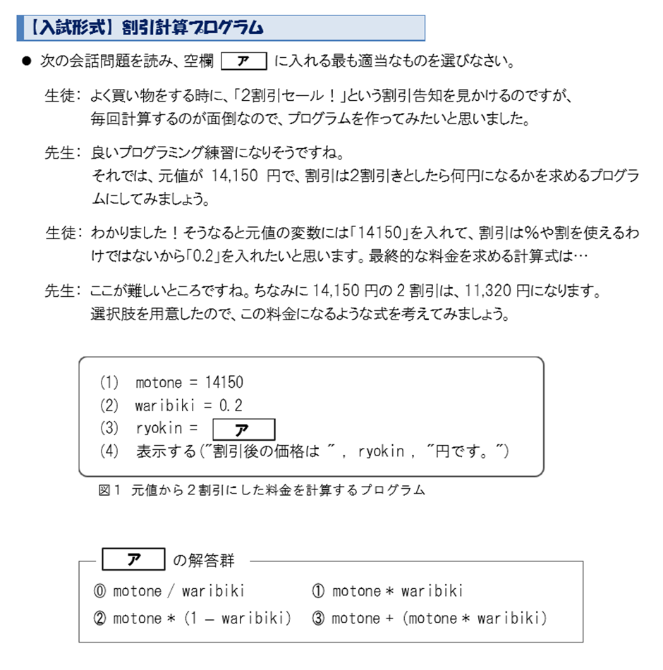 入試問題例