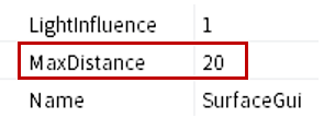 MaxDistance設定
