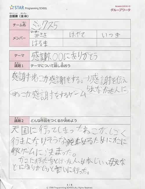 時をかけるねこの企画書